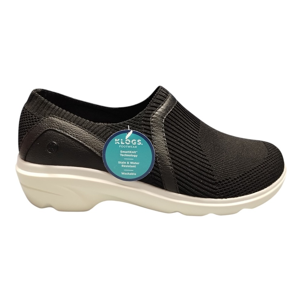 KLOGS Evolve Slip On Smart Knit Shoes Womens Size 8M Black Slip & Oil Resistant